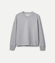 sweatshirt, open edge, 9,4oz/sq.yd., boxy fit