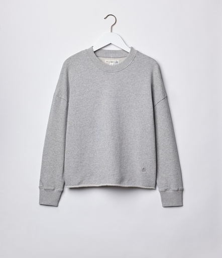 sweatshirt, open edge, 9,4oz/sq.yd., boxy fit