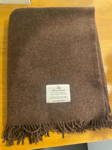 [BLANKET02.192] blanket lightweight, with fringe / pure virgin wool