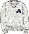 men's loopwheeled sweatshirt with chain embroidery logo felt patch, 12oz, classic fit