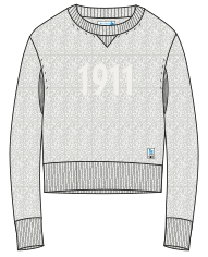 [WTRGCC02.80] WTRGCC02 women's classic crewneck pullover | 80 grey mel. 