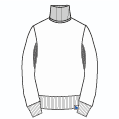 [LOCT01.81] LOCT01 men's turtleneck pullover, merino cashmere blend, relaxed fit | 81 feather grey 
