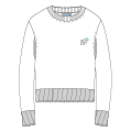 [WAGRCC03.03] LUCKY- women's classic crewneck pullover with embroidery