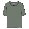 women's loose cropped crew neck T-shirt relaxed fit