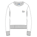 [WAGRCC02.81] WAGRCC BLESSED- women's classic crewneck pullover with embroidery | 81 feather grey 