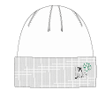 [WAGRCBN03.80] WAGRCBN LUCKY- beanie with embroidery | 80 grey mel. 